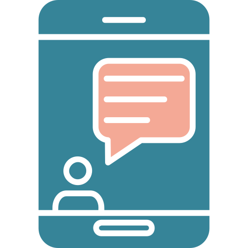 smartphone-chat Generic color fill icon