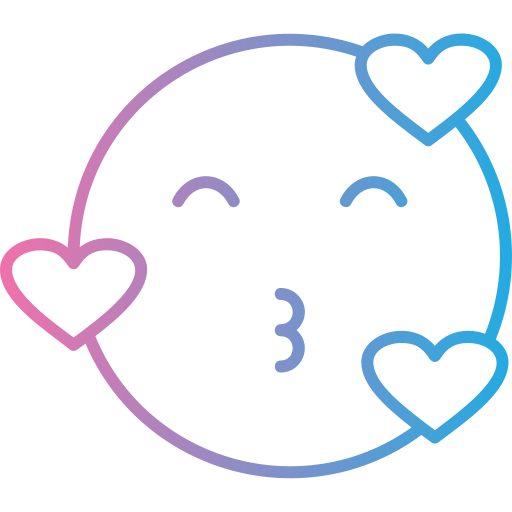 Kiss emoji Generic gradient outline icon
