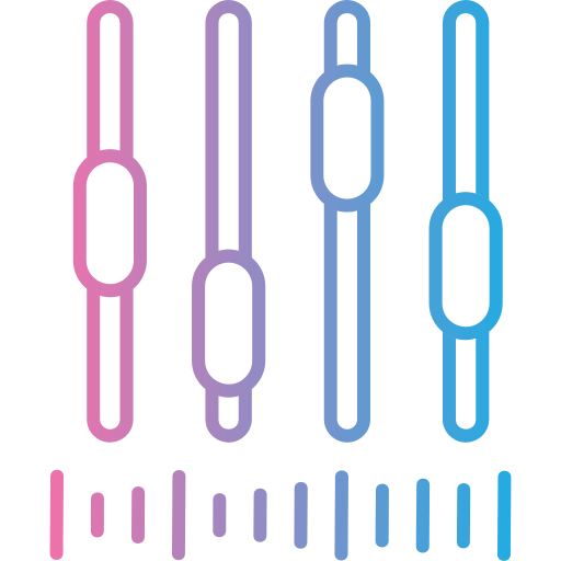 Music bars Generic gradient outline icon