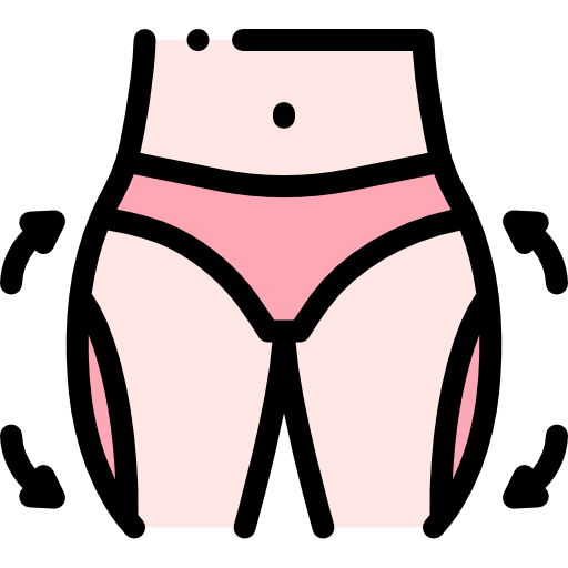 大腿 Detailed Rounded Lineal color icon