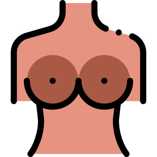 胸 Detailed Rounded Lineal color icon