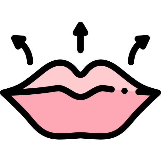 labios Detailed Rounded Lineal color icono