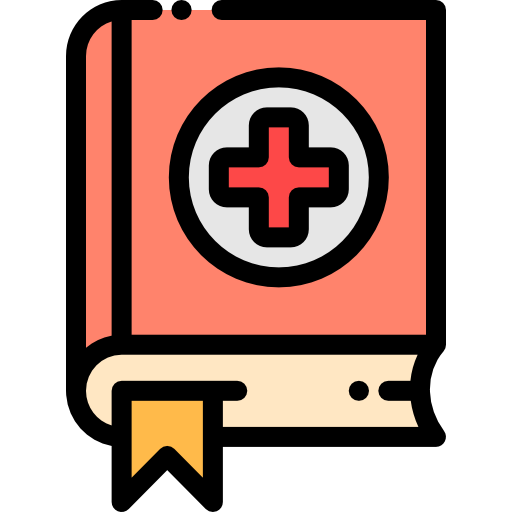 libro de medicina Detailed Rounded Lineal color icono