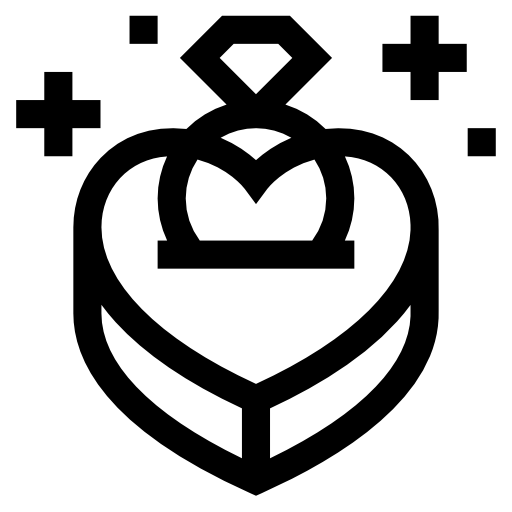 anillo de compromiso Basic Straight Lineal icono