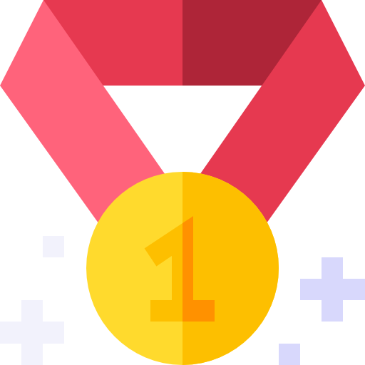 złoty medal Basic Straight Flat ikona