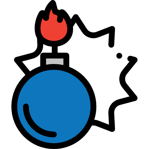폭탄 Detailed Rounded Lineal color icon
