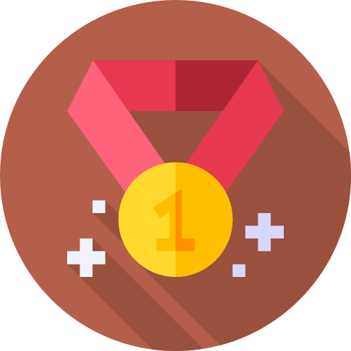 Gold medal Flat Circular Flat icon