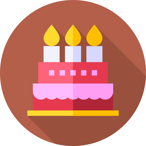 Birthday cake Flat Circular Flat icon