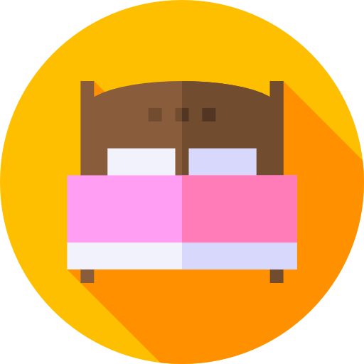 Bed Flat Circular Flat icon