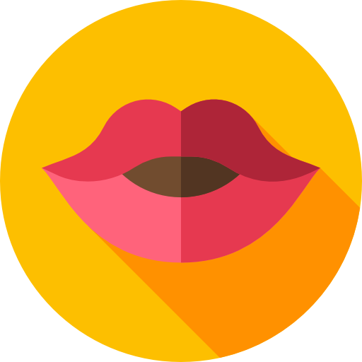 Kiss Flat Circular Flat icon