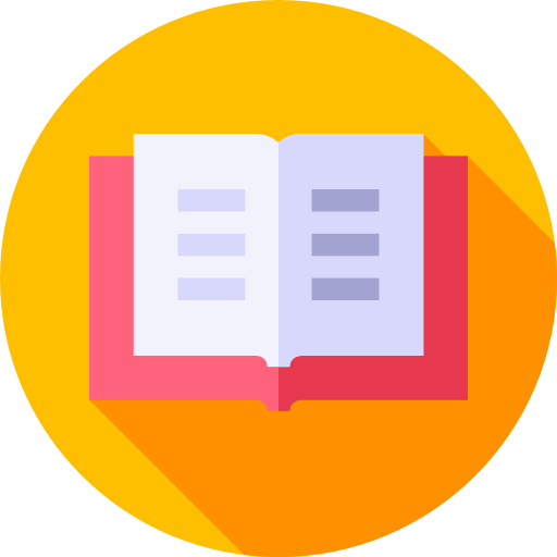 Open book Flat Circular Flat icon
