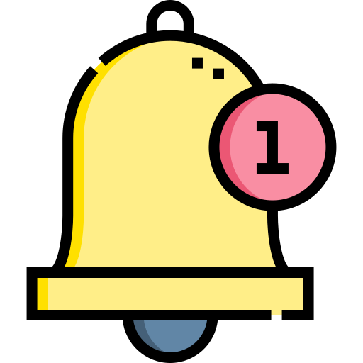 Notification bell Detailed Straight Lineal color icon