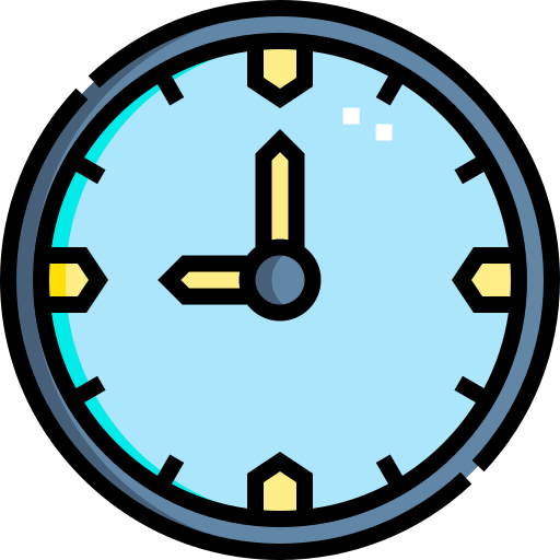Time Detailed Straight Lineal color icon