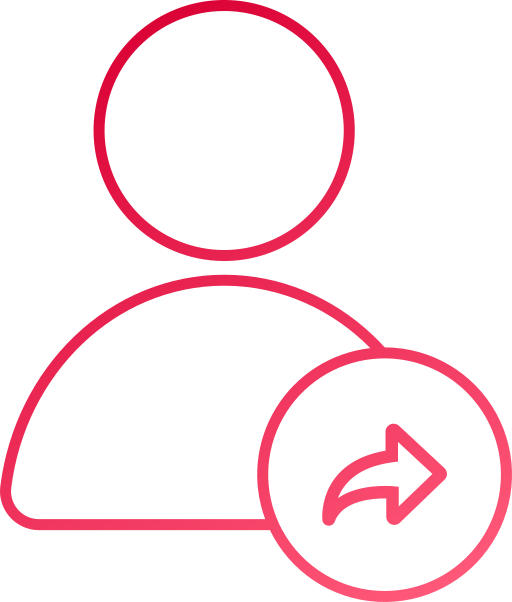 flecha de compartir Generic gradient outline icono