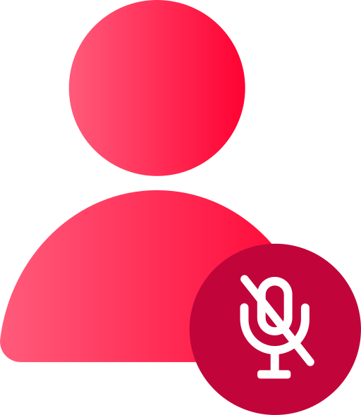 mikrofon wyłączony Generic gradient fill ikona