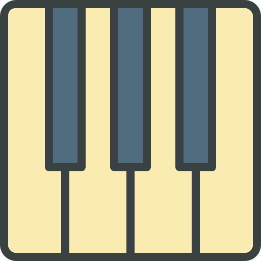 piano Generic color lineal-color icoon