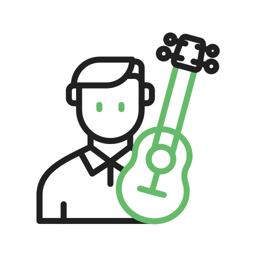 Гитара Generic color outline иконка