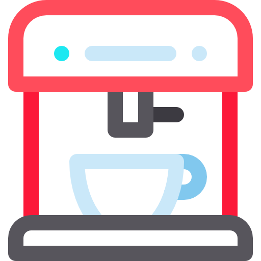 macchina per il caffè Basic Rounded Lineal Color icona