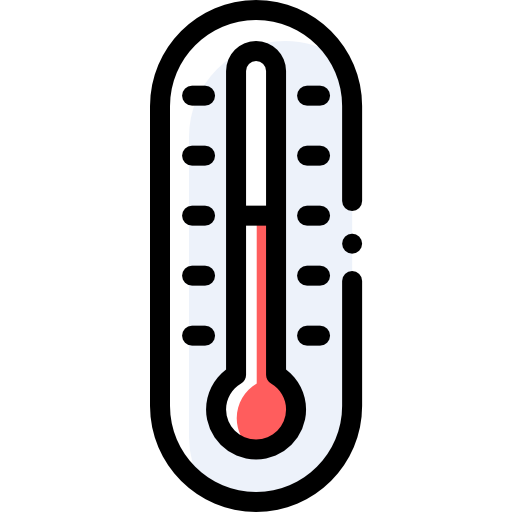 thermometer Detailed Rounded Color Omission icoon