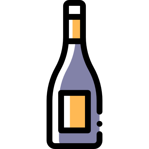 bouteille de vin Detailed Rounded Color Omission Icône
