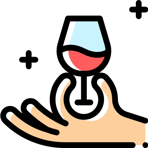 Wine tasting Detailed Rounded Color Omission icon