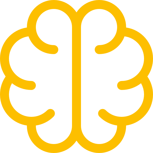 뇌 Basic Rounded Lineal Color icon