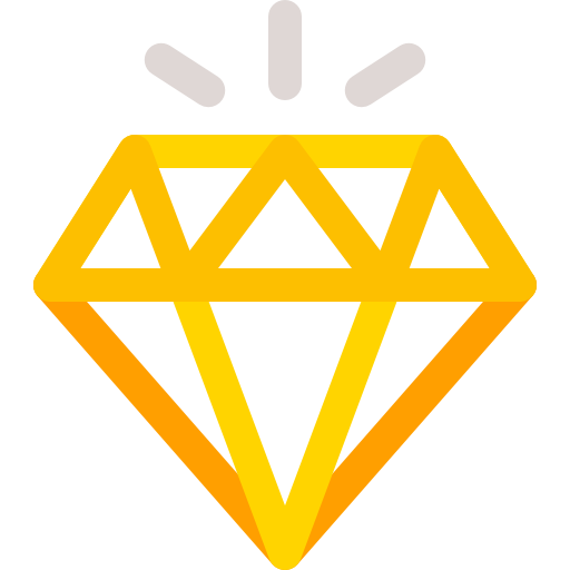 Diamond Basic Rounded Lineal Color icon
