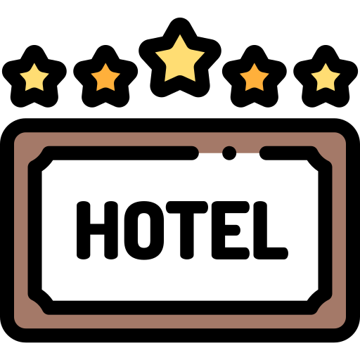 hotel Detailed Rounded Lineal color icona