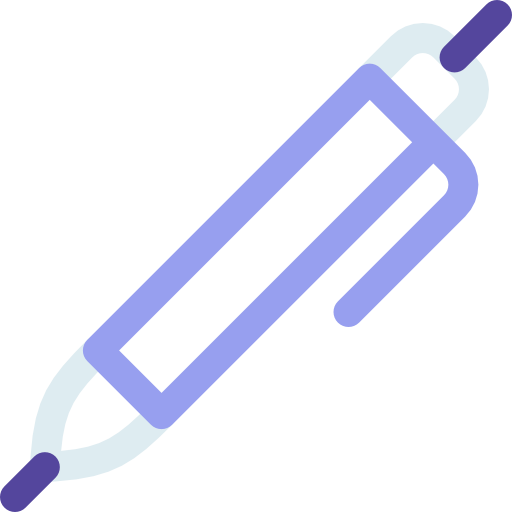 stylo Basic Rounded Lineal Color Icône