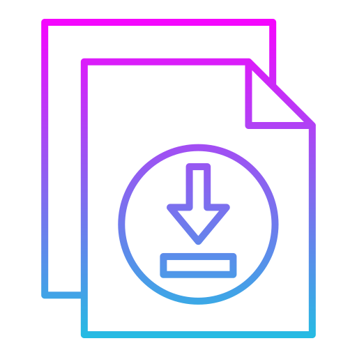 datei download Generic gradient outline icon