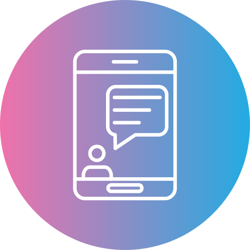 Smartphone chat Generic gradient fill icon