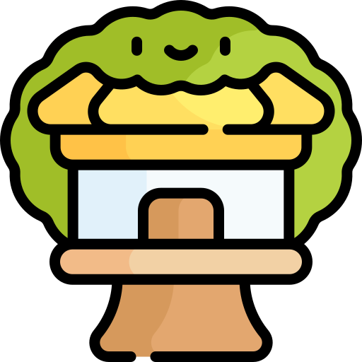 Tree house Kawaii Lineal color icon