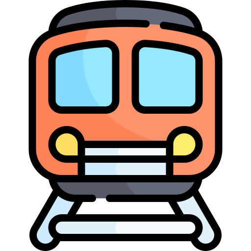 tren Kawaii Lineal color icono