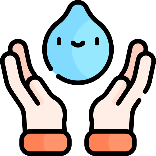 水を節約する Kawaii Lineal color icon