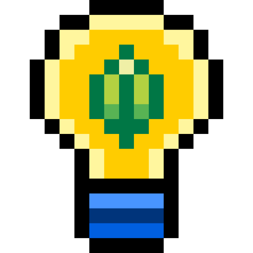 Лампочка Pixel Linear color иконка