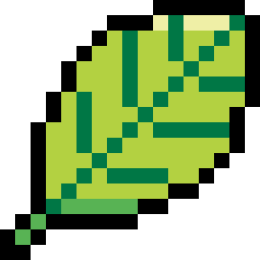 Leaf Pixel Linear color icon