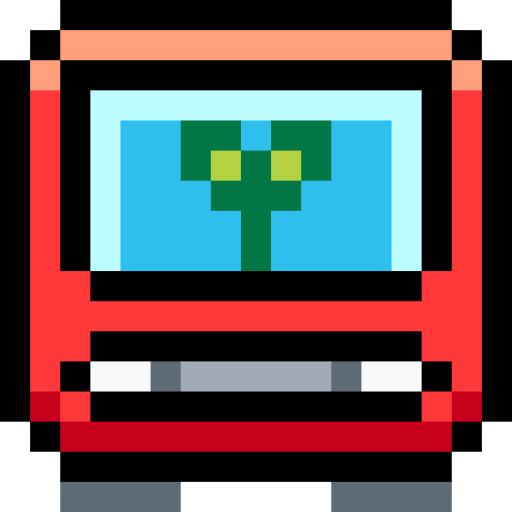 trasporto ecologico Pixel Linear color icona