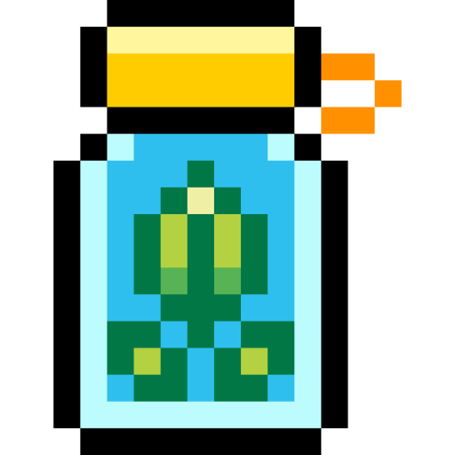 waterfles Pixel Linear color icoon
