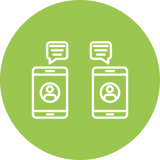 Smartphone chat Generic color fill icon