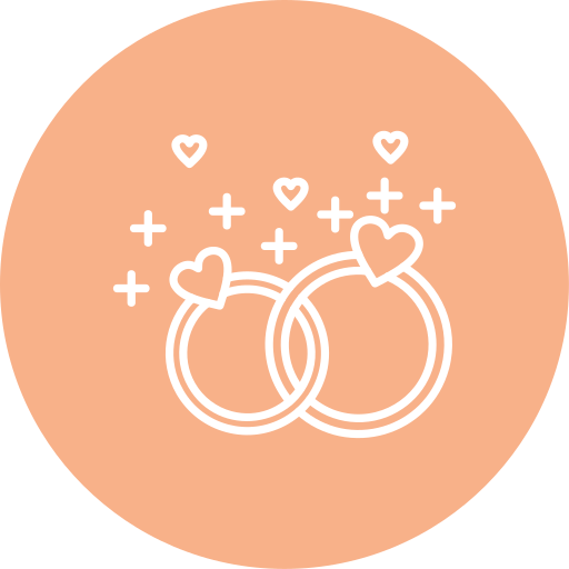 Wedding rings Generic color fill icon