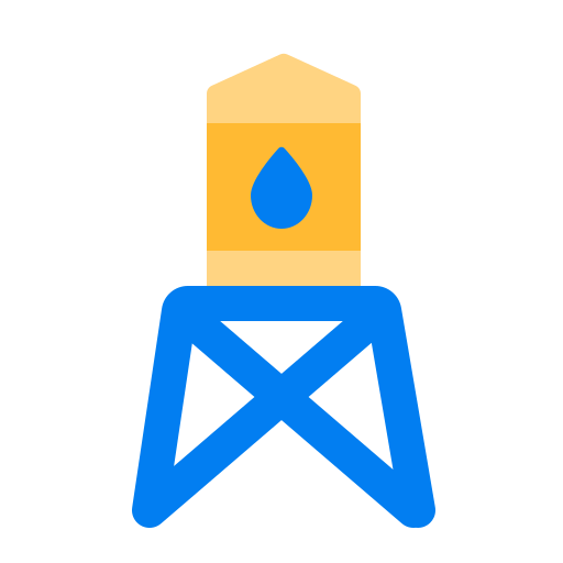 Water tank Generic color fill icon