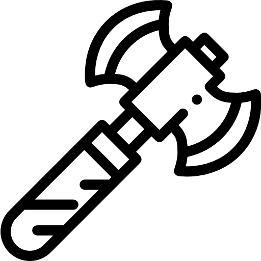 斧 Detailed Rounded Lineal icon