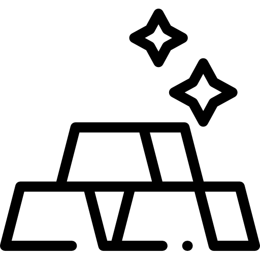 lingots Detailed Rounded Lineal Icône