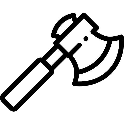 斧 Detailed Rounded Lineal icon