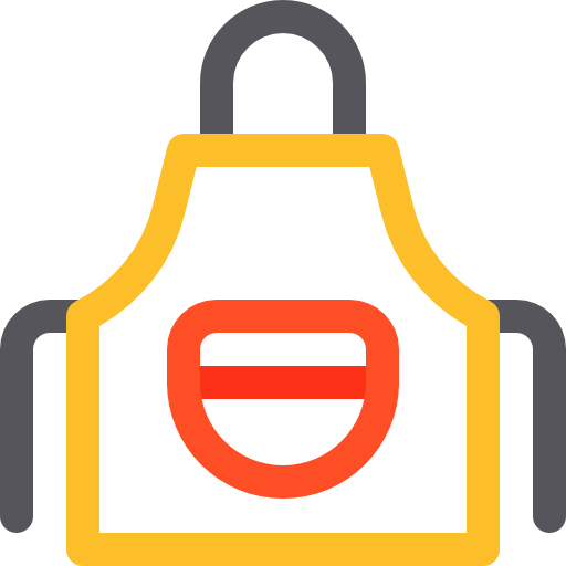 Apron Basic Rounded Lineal Color icon