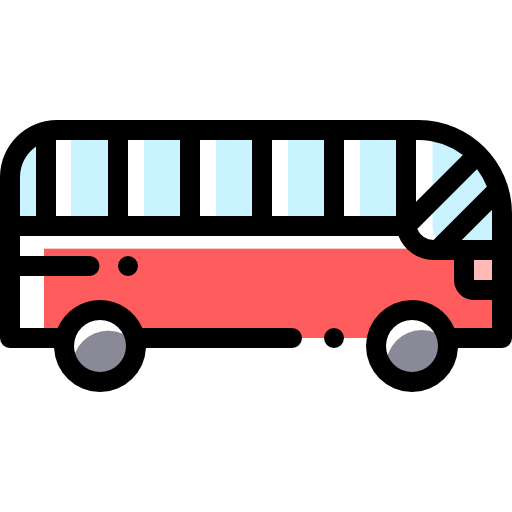 Bus Detailed Rounded Color Omission icon