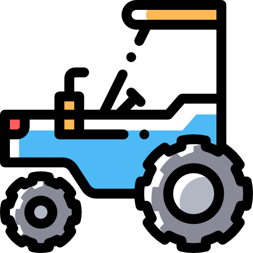tractor Detailed Rounded Color Omission icono