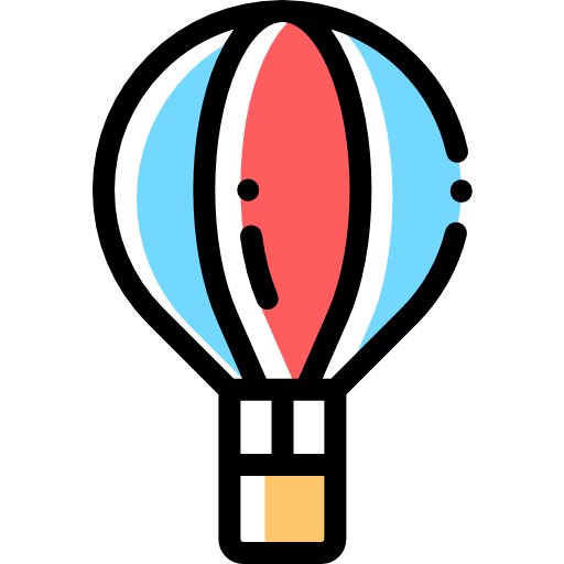 열기구 Detailed Rounded Color Omission icon