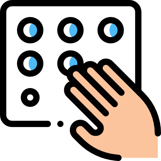 braille Detailed Rounded Color Omission icono