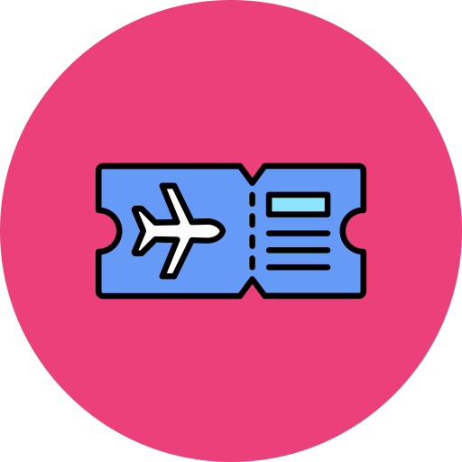 비행기 티켓 Generic color lineal-color icon